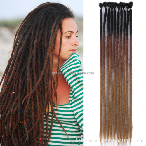 Hot sell Multicolor dreads faux loc cheap long soft crochet dreads locks braids styles hair weave synthetic dreadlocks